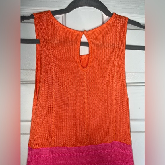 Julie Brown NYC Pink & Orange Aztec Tone on Tone Print Dress Size Small EUC - Picture 6 of 6